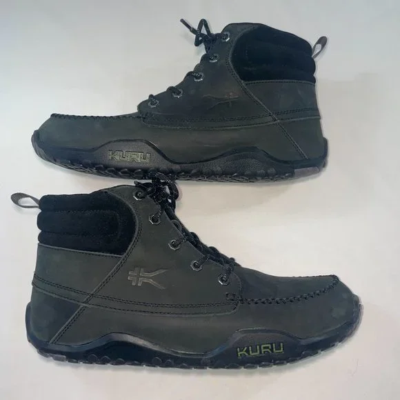 NWOT Kuru Quest Hiking Boots Ankle Cushioned, Black, Leather, Men's Size 11.5 - Picture 5 of 8